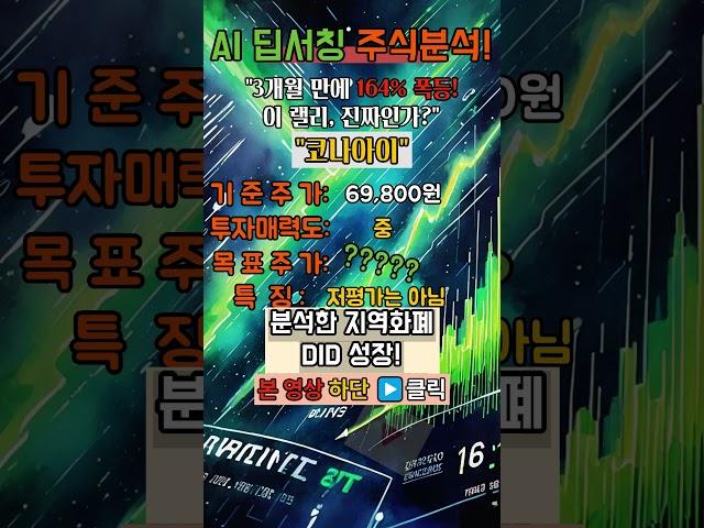 코나아이, 로켓은 발사됐다! AI "밸류에이션 부담, 지금은 보유 전략!" (투자매력 '중')