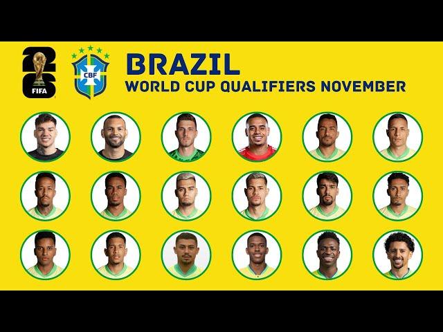 BRAZIL Squad FIFA World Cup 2026 Qualifiers | November 2024 | FootWorld