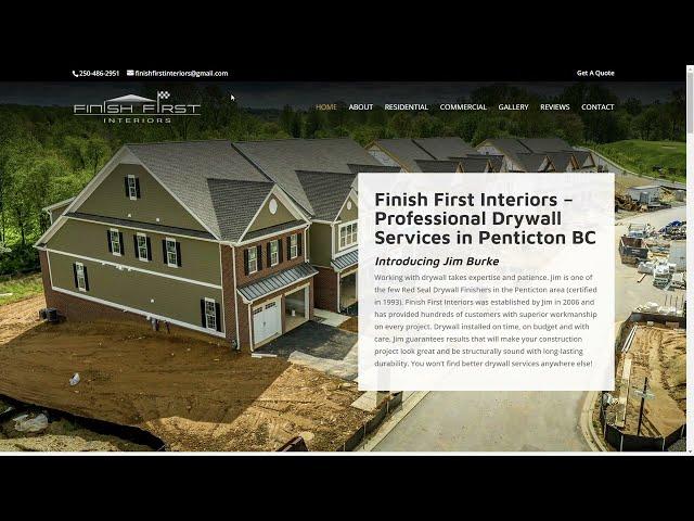 Finish First Interiors - Professional Drywall Penticton | Launched website