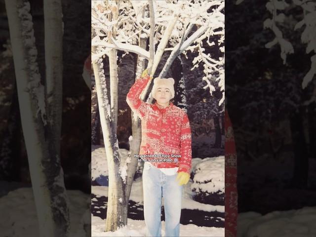 Taehyung wanted to snow so nature gave him ️