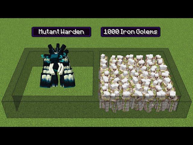 Mutant Warden VS 1000 Iron Golems