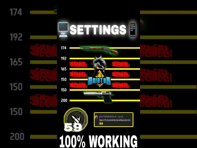 Free Fire Headshot setting 2024  Best Sensitivity Settings ️| Sensitivity + Hud Settings Free Fire