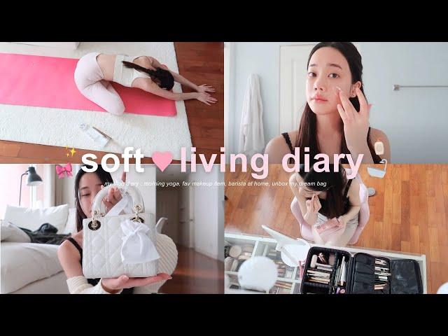 [SUB] soft  living diaries | stay at home ,ทำกาแฟ, morning yoga‍️, my DREAM BAG| BEAMSAREEDA