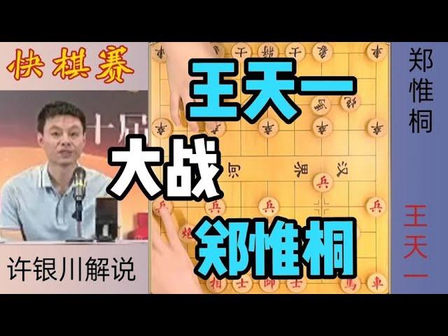 许银川：高手高手～快棋赛郑惟桐妙手绝杀王天一