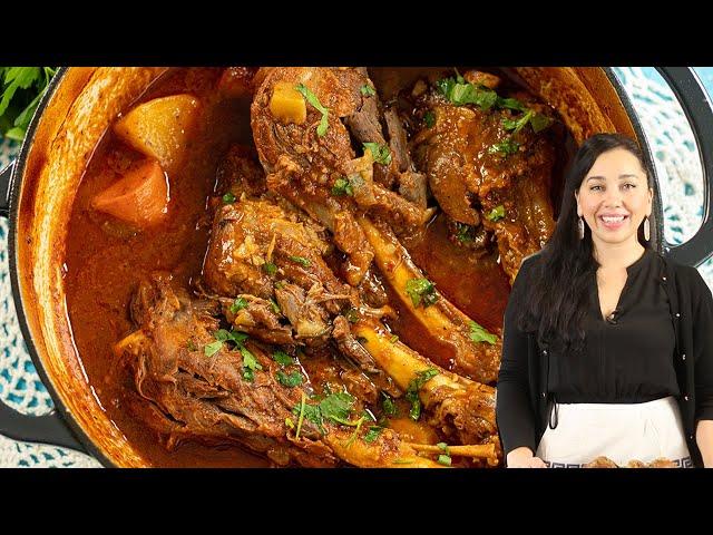 Greek Fall-off the Bone Lamb Shanks (Braised in a delicious sauce)