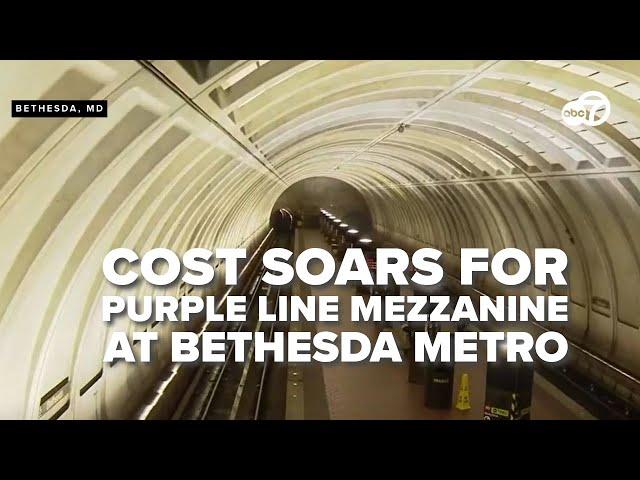 Mezzanine for the Purple Line at Bethesda's Metro now costs 20 times more