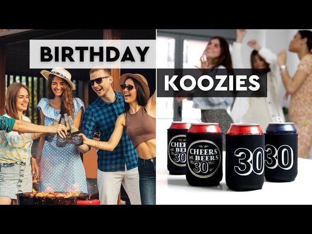 Prazoli 30th Birthday Koozies - 30th Birthday Decorations for Men & Women