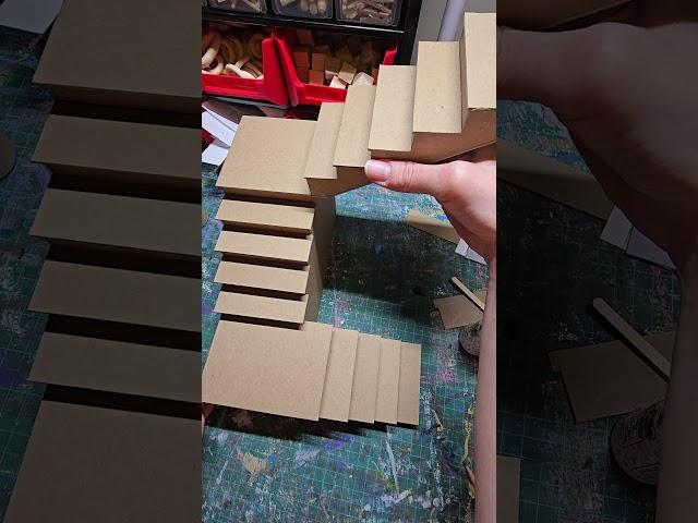 Making a staircase for my next build #minis #miniatures #miniverse #miniaturewonderland #minimakes
