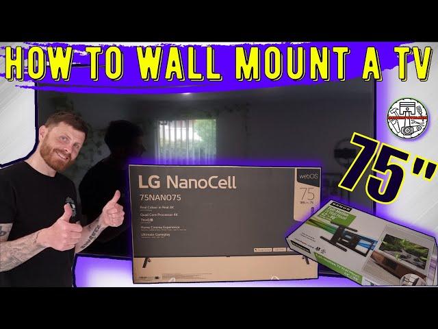 How To Wall Mount A TV | LG 75" 4K | Full Motion Mount