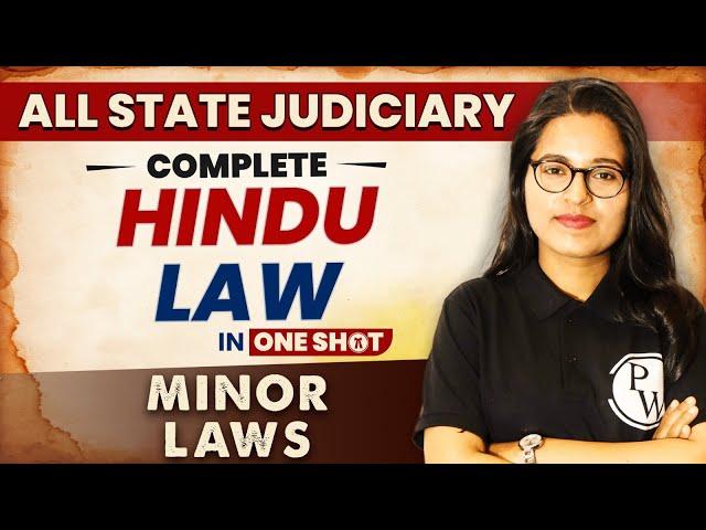 Hindu Law (One Shot) | Minor Law | All State Judiciary Exam