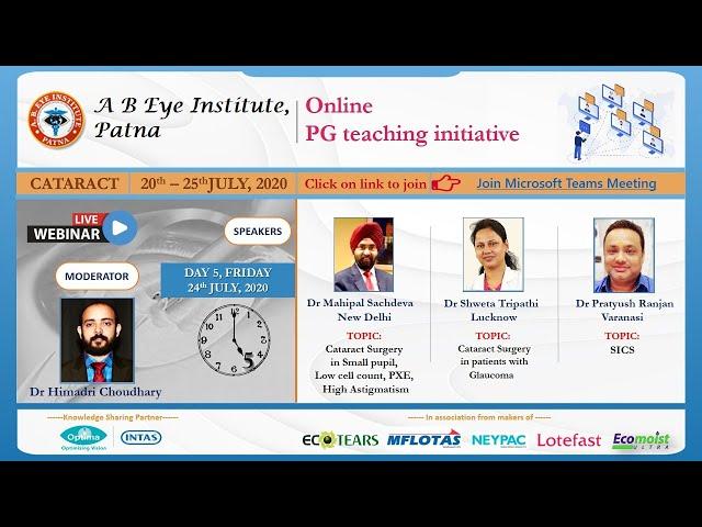 Cataract, Day 5, Online PG Teaching Initiative