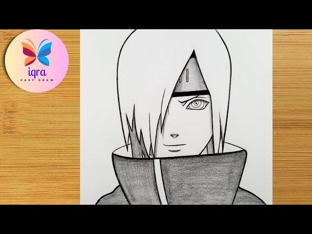 Easy Anime Drawing Step by Step || How to Draw Nagatu Uzumaki Easy Pencil Sketch || Drawing Tutorial