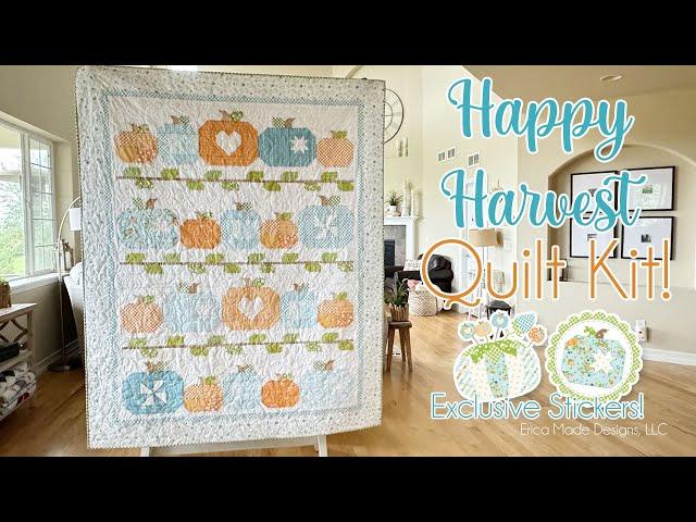  Happy Harvest Quilt + Kit! (Beginner-Friendly Fall Autumn Quilt!)