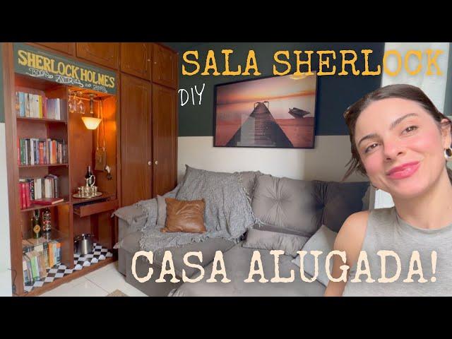 DIY Sala Sherlock Holmes - em casa alugada! ( tudo reversível =) gastando pouco