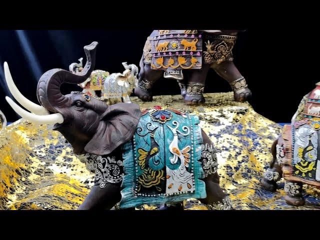 Африканские фигурки слон и лев