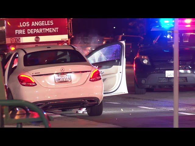 North Hills: LAPD shoot an injured suspect with non-lethal rounds after he barricades himself ...