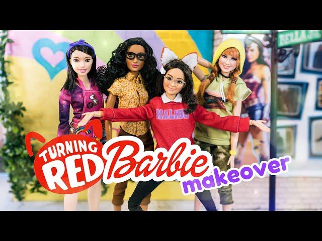 Let’s Dress Our Dolls In Turning Red Inspired Looks Using Barbie Fashion | Priya , Miriam , Abby