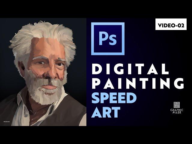 Digital Painting Speed Art Video-02  #graphicmaze #photoshop #speedart #adobe