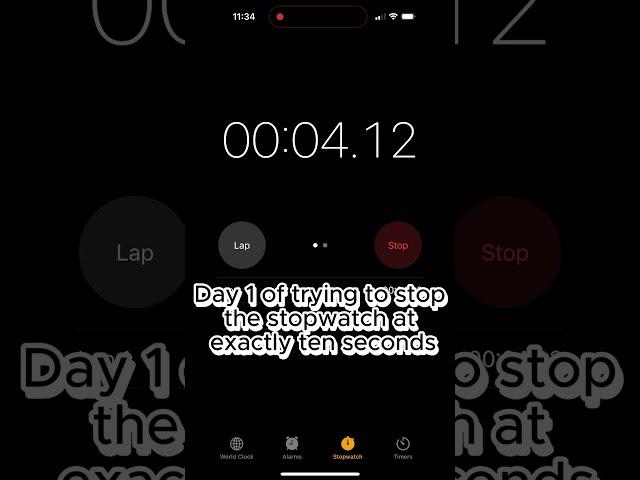 Day 1 of trying to stop on exactly ten seconds #viral #stopwatch
