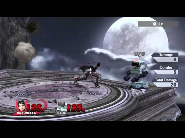 Super Smash Bros 4: Bayonetta Combo Video