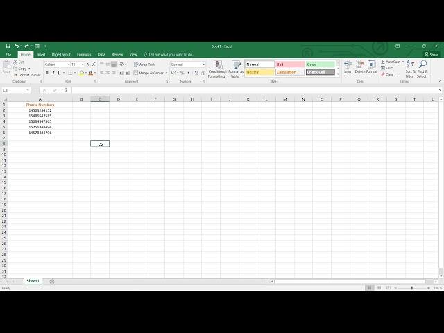 How to Format Phone Numbers in Excel | Create a Custom Number Format in Excel