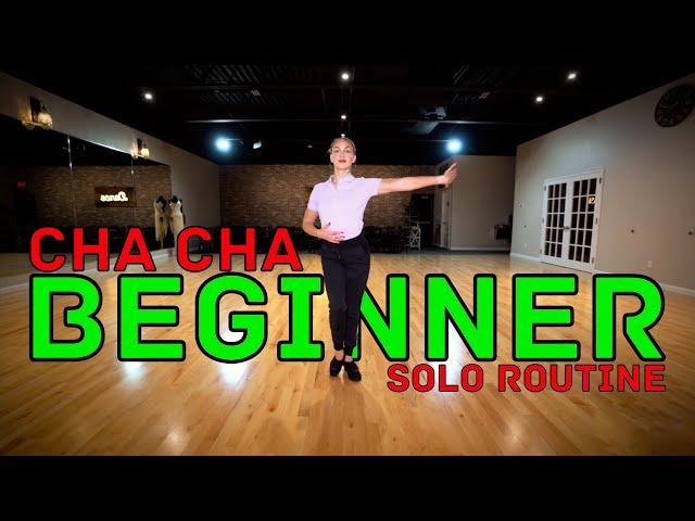 Beginner Cha Cha Solo Practice Routine | Ballroom Dance Tutorial