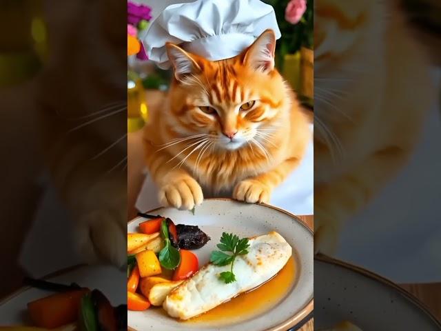 The Culinary Cat: Watch This Adorable Chef Cat #shorts #MishiKiMao #WholesomeContent