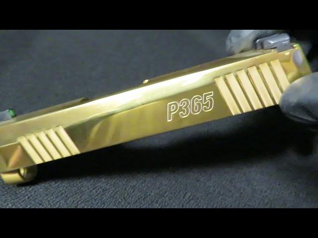 Sig P365 Mirror Polished Gold TiN, Ryan Burick, Mirror Gold