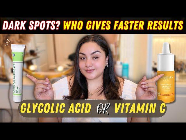 Vitamin C Serum Or Glycolic Acid Cream- Which Is Better for Dark Spots? Everything You Need to Know!