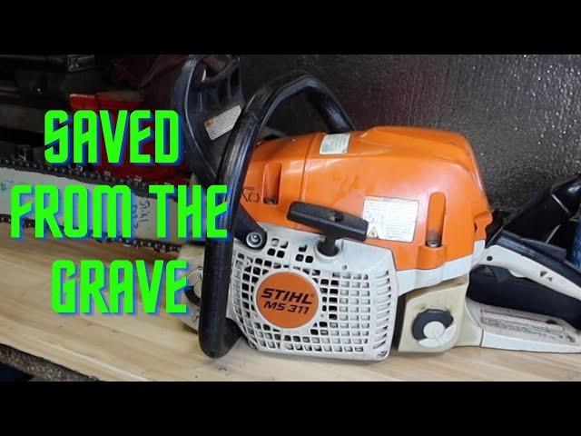 Stihl MS311 Rebuild, mild porting, muffler mod chainsaw