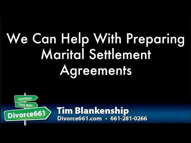 California Divorce Marital Settlement Agreement | Divorce Agreement Assistance