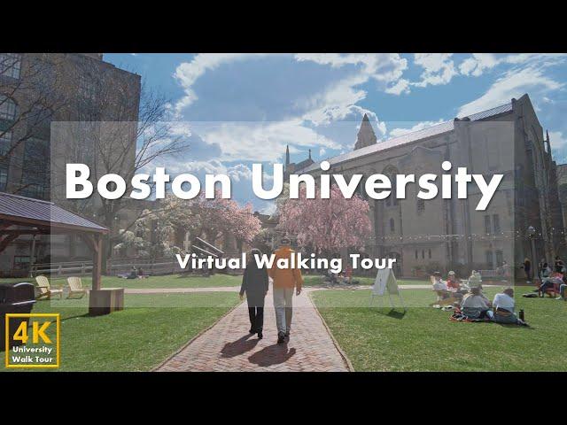 Boston University [Part 1] - Virtual Walking Tour [4k 60fps]