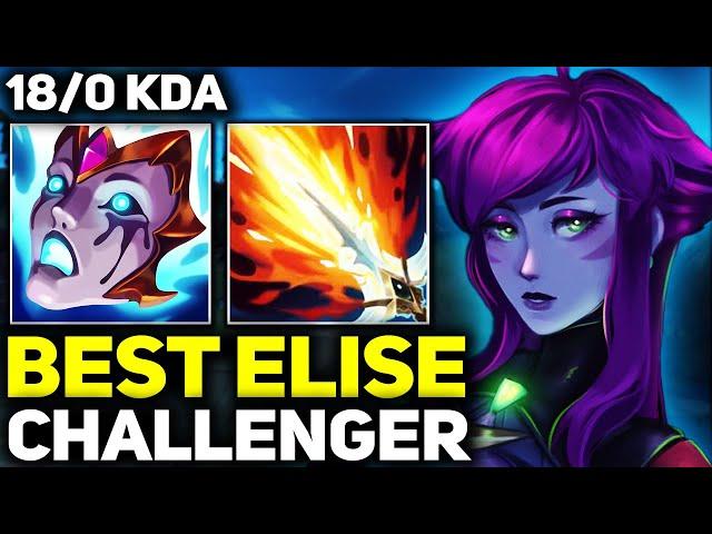 RANK 1 BEST ELISE IN THE WORLD CARRIES IN CHALLENGER! | Season 14 League of Legends