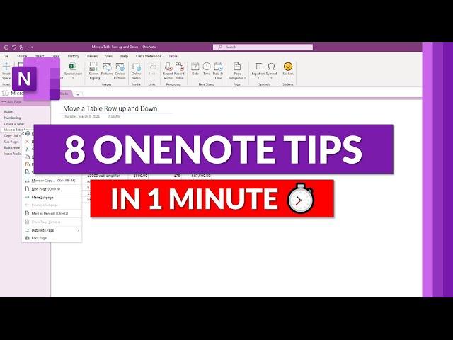 8 MORE Microsoft OneNote tips and tricks in 1 minute ⏱ #shorts