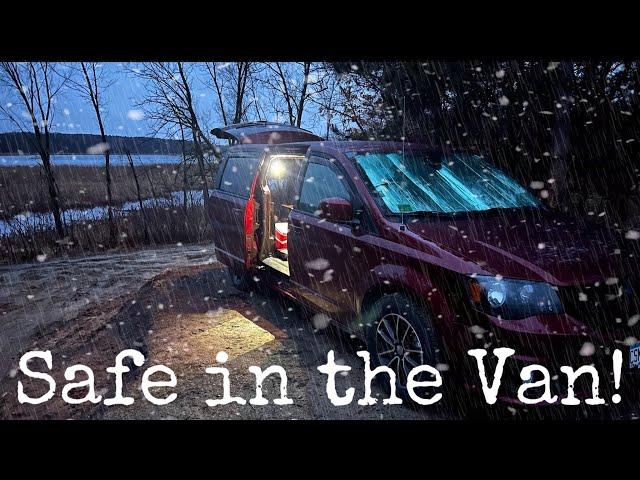 Solo Car Camping during a RAIN Storm! (Wildlife everywhere) Van Life