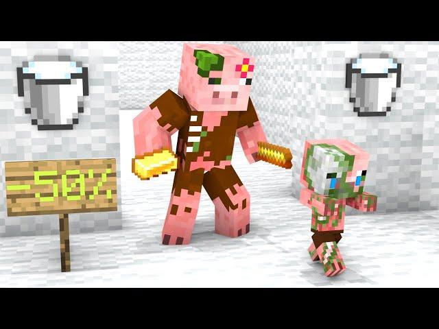 Oh No, Baby Zombie Pigman! - Minecraft Animation