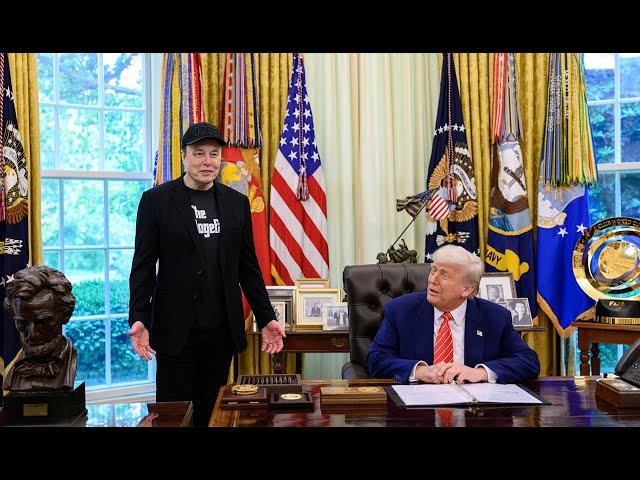 President Trump Participates in a Press Conference with Elon Musk