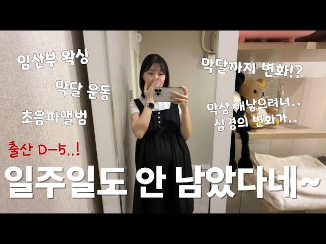[임신vlog] 출산 코앞이다..! 39주 임산부의 마지막 기다림 | 막달까지 증상 | 출산 앞둔 심정 및 생각 #임신브이로그 #막달 #임산부왁싱 #막달운동 #브이로그