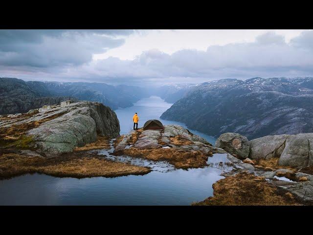 Solo Hiking & Wild Camping at Preikestolen (Pulpit Rock) in Norway