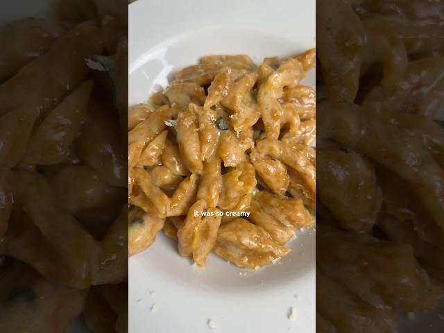 2-Ingredient Pumpkin Pasta Dough + Creamy Butter Sage Sauce | #easyrecipes