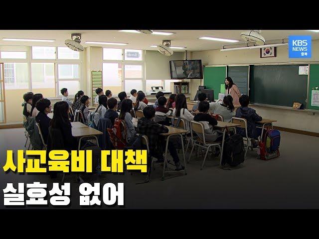 사교육 참여율 전국 최고인데 실효성 없는 대책만 내놓는 충북교육청 / KBS뉴스(News) 충북 / KBS청주