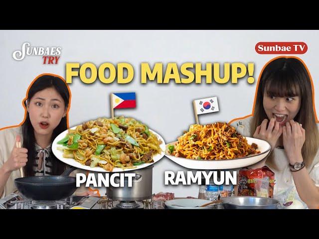 PANCIT RAMYUN   Filipino Korean Food Mashup Noodle Special  | Sunbaes Try