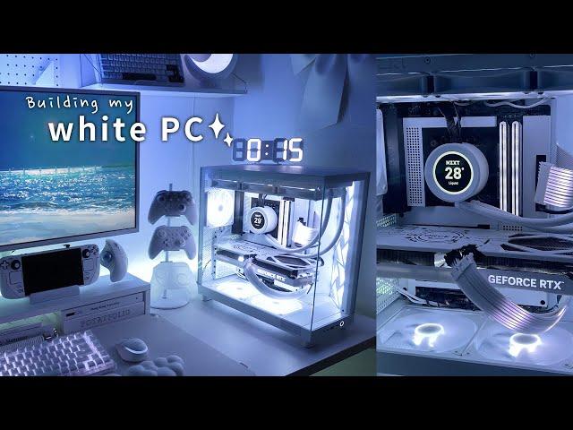 Building my white gaming pc | NZXT H6 Flow RGB | white aesthetic | RTX4070