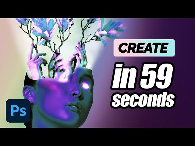 JUST 59 seconds to Create This Surreal Artwork - Lazy Photoshop Tutorial