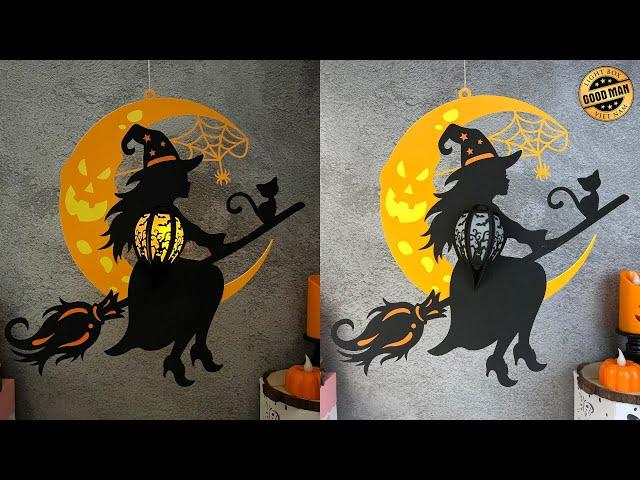 How To Make Paper Cut Lantern Witch