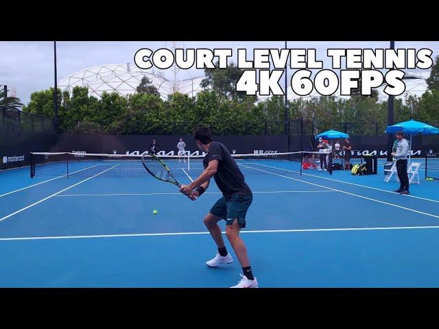 Carlos Alcaraz & Andrey Rublev Court Level Practice 2021 (4k 60FPS)