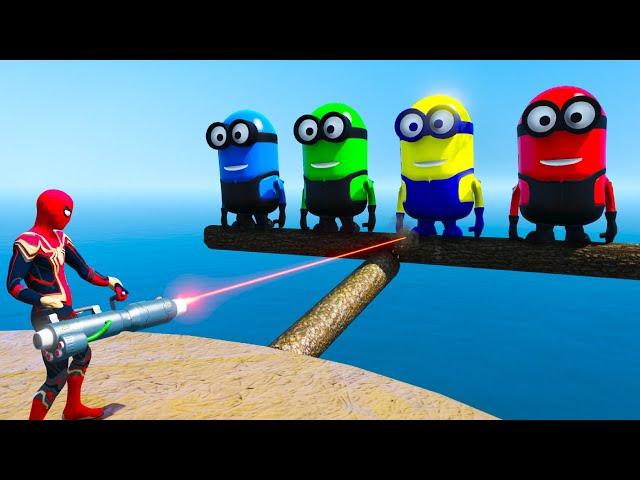 GTA 5 Spiderman VS Spiderman Funny Compliance | Hit From Highest Building Funny Ragdoll #gta5