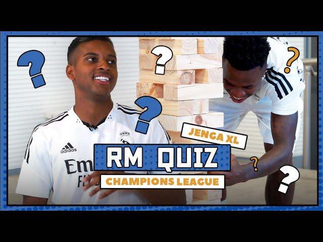 Vini Jr. & Rodrygo take on GIANT JENGA | Champions League quiz | Real Madrid