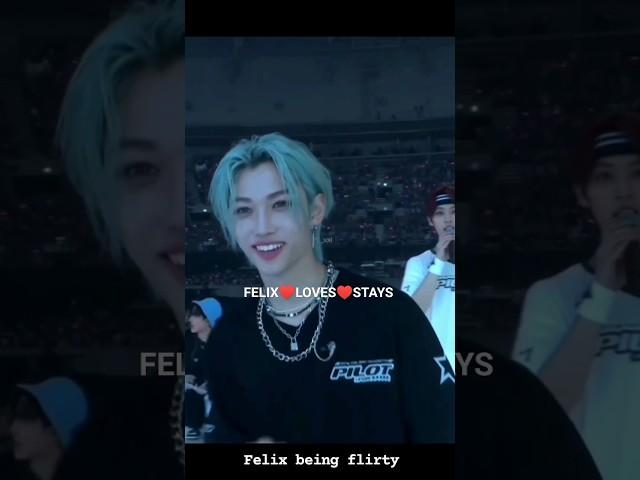 "FELIX" flirting with the camera !! Stays getting shy!  #felix #straykids #youtubeshorts