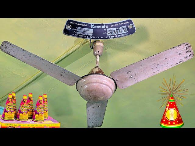 Kassels 47inch Vintage Ceiling Fan [Year : 1959] Falling Down Experiment with........ 